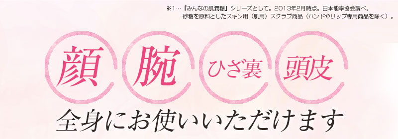 顔、腕、ひざ裏、頭皮、全身にお使いいただけます！