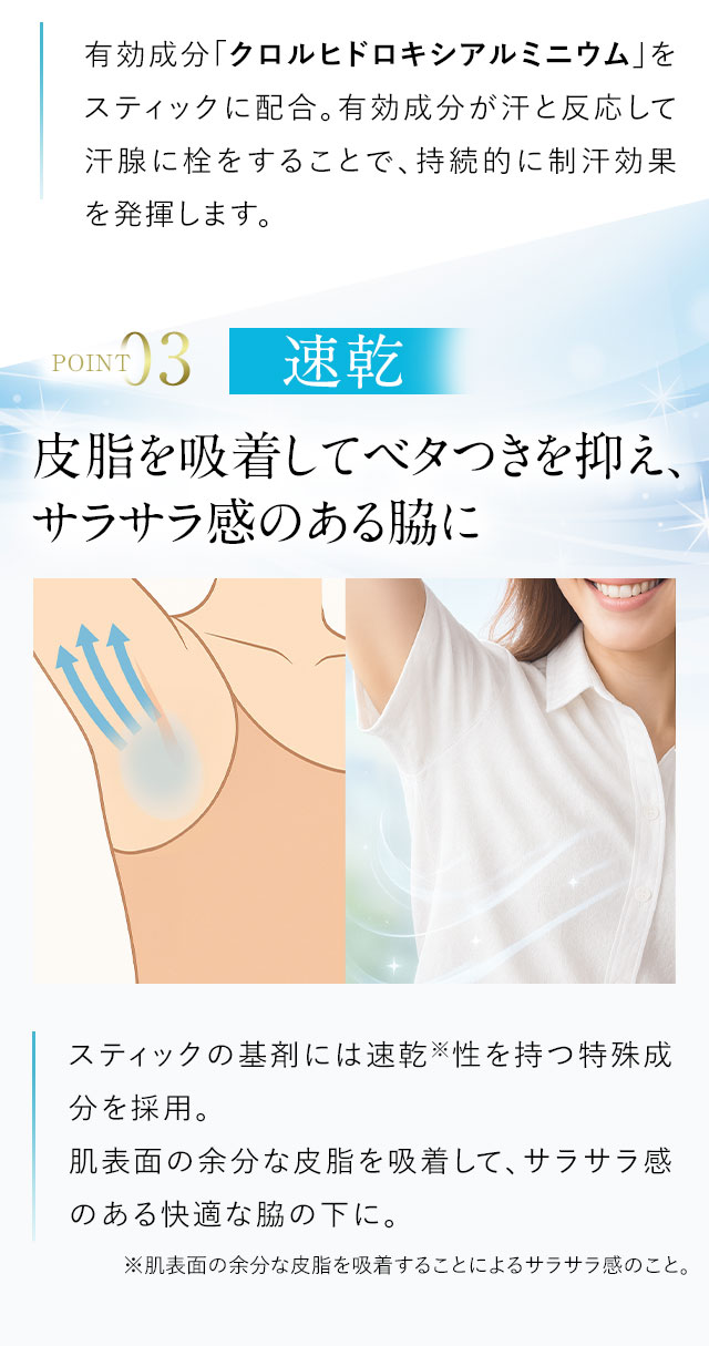 POINT03　速乾
